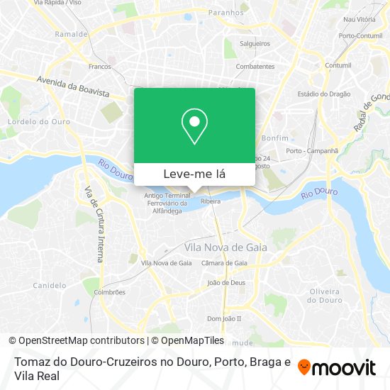 Tomaz do Douro-Cruzeiros no Douro mapa