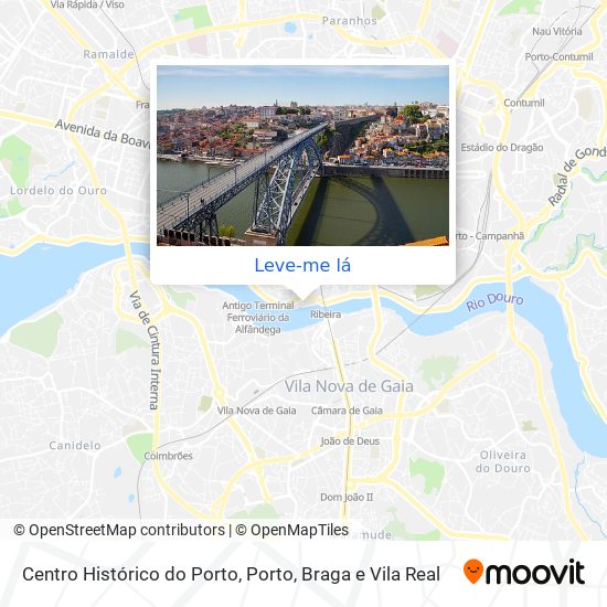 Centro Histórico do Porto mapa