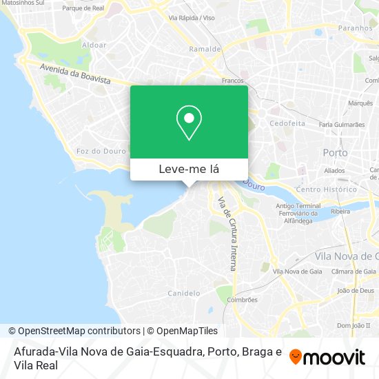 Afurada-Vila Nova de Gaia-Esquadra mapa