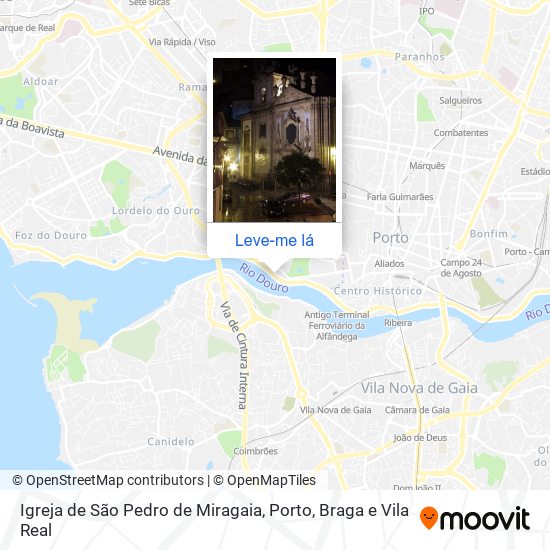 Igreja de São Pedro de Miragaia mapa