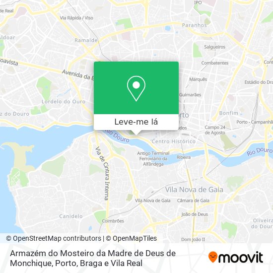 Armazém do Mosteiro da Madre de Deus de Monchique mapa