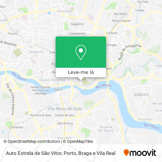 Auto Estrela de São Vítor mapa