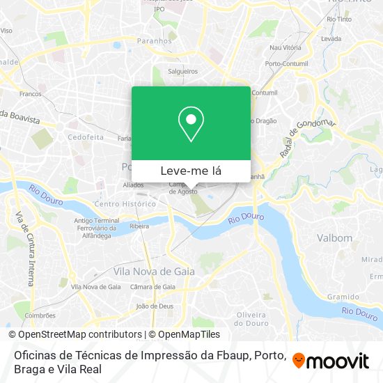 Oficinas de Técnicas de Impressão da Fbaup mapa