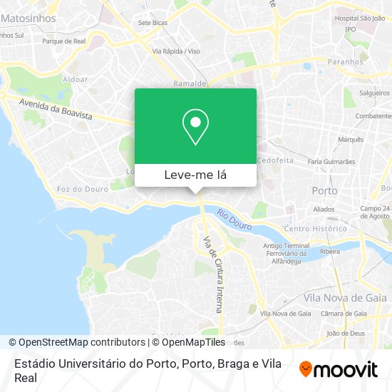 Estádio Universitário do Porto mapa