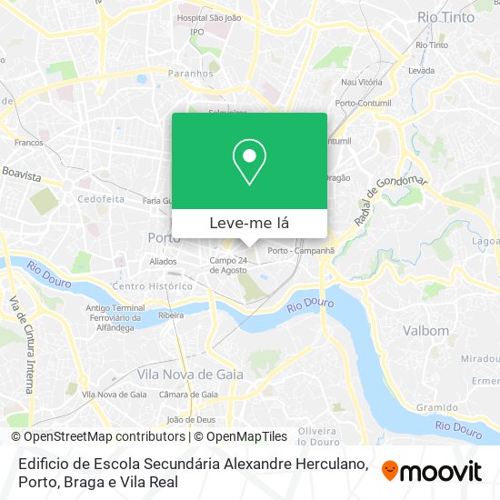 Edificio de Escola Secundária Alexandre Herculano mapa