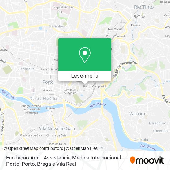 Fundação Ami - Assistência Médica Internacional - Porto mapa