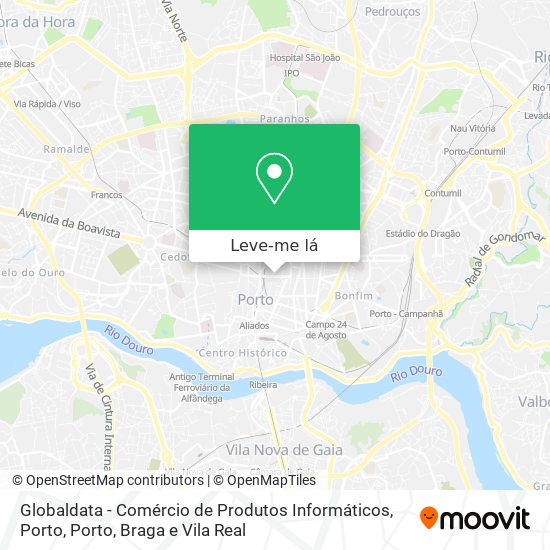 Globaldata - Comércio de Produtos Informáticos, Porto mapa