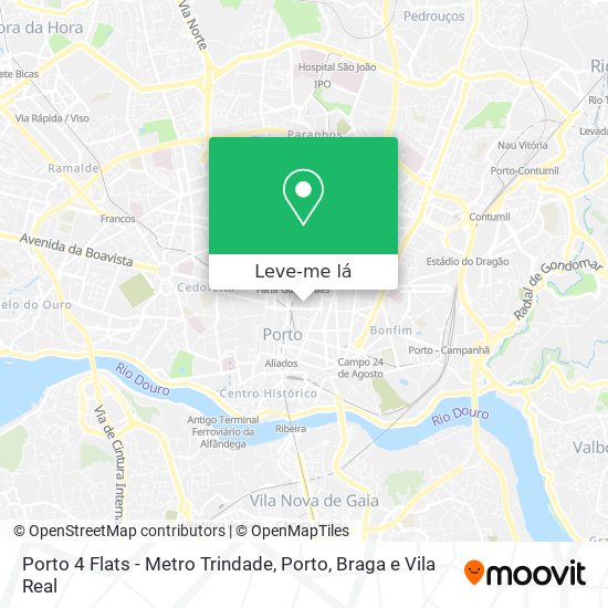 Porto 4 Flats - Metro Trindade mapa