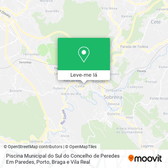 Piscina Municipal do Sul do Concelho de Peredes Em Paredes mapa