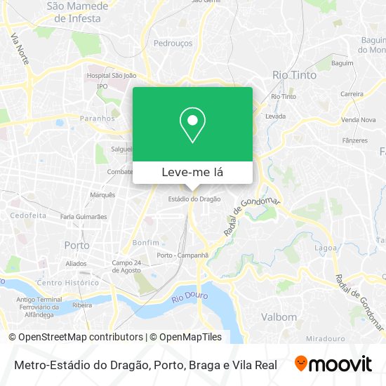 Metro-Estádio do Dragão mapa