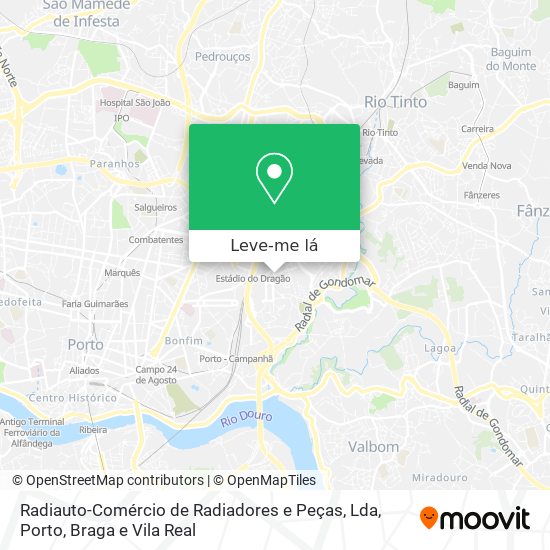 Radiauto-Comércio de Radiadores e Peças, Lda mapa