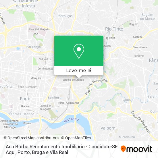 Ana Borba Recrutamento Imobiliário - Candidate-SE Aqui mapa