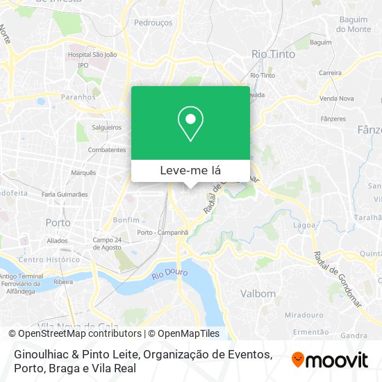 Ginoulhiac & Pinto Leite, Organização de Eventos mapa