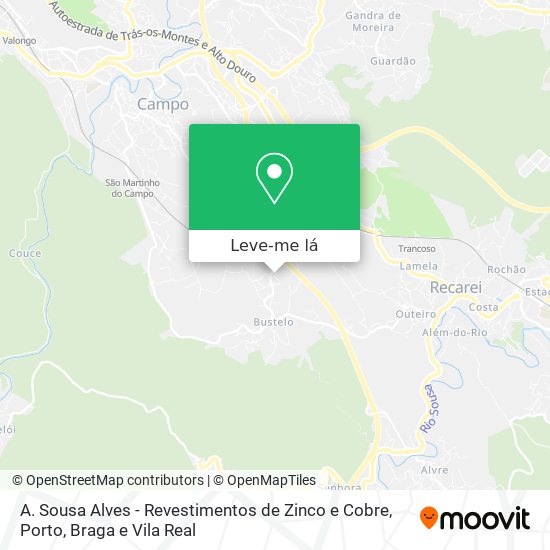 A. Sousa Alves - Revestimentos de Zinco e Cobre mapa