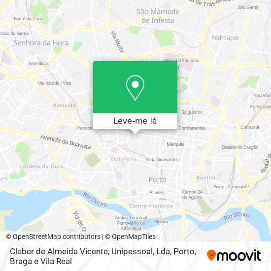 Cleber de Almeida Vicente, Unipessoal, Lda mapa