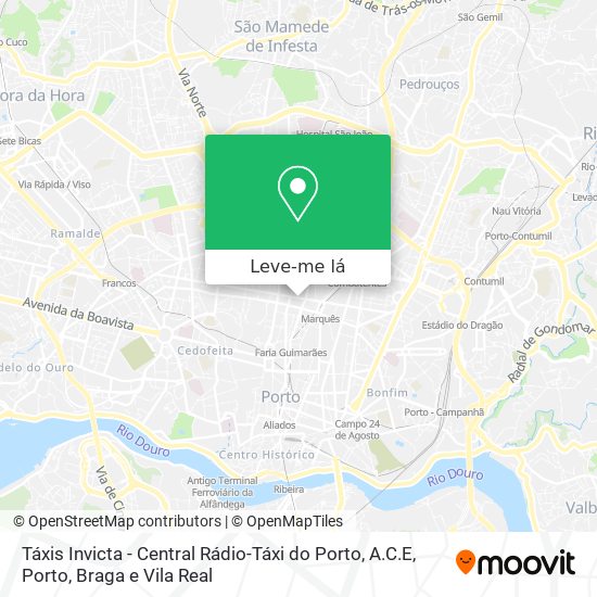 Táxis Invicta - Central Rádio-Táxi do Porto, A.C.E mapa