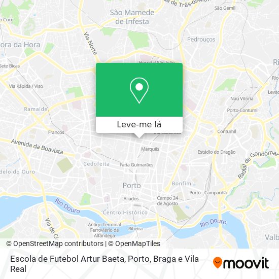 Escola de Futebol Artur Baeta mapa