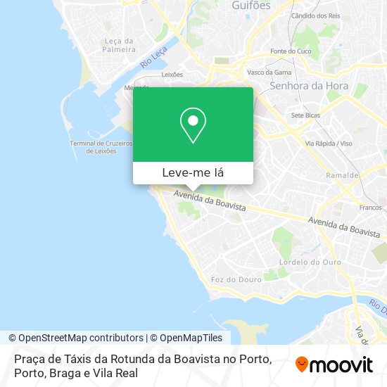 Praça de Táxis da Rotunda da Boavista no Porto mapa