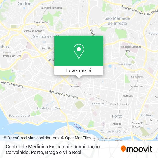 Centro de Medicina Física e de Reabilitação Carvalhido mapa