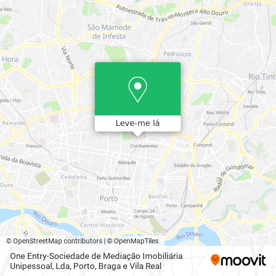 One Entry-Sociedade de Mediação Imobiliária Unipessoal, Lda mapa