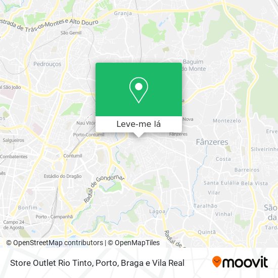Store Outlet Rio Tinto mapa