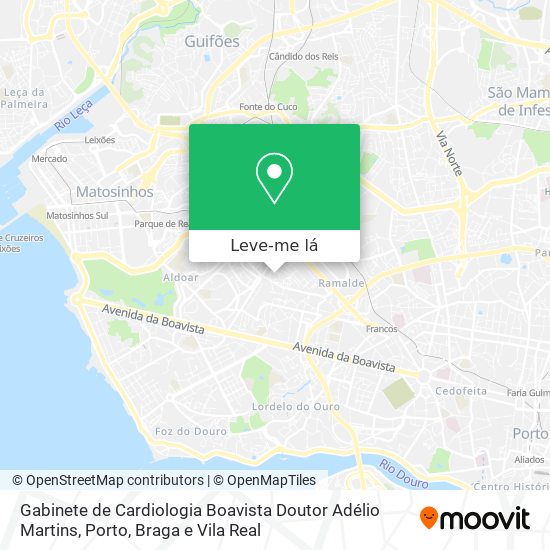 Gabinete de Cardiologia Boavista Doutor Adélio Martins mapa