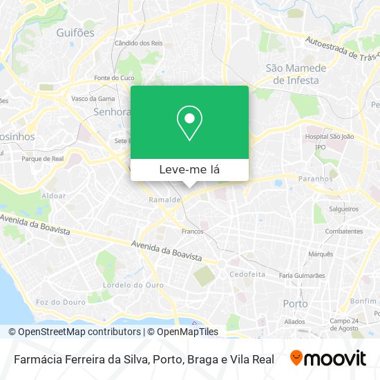 Farmácia Ferreira da Silva mapa