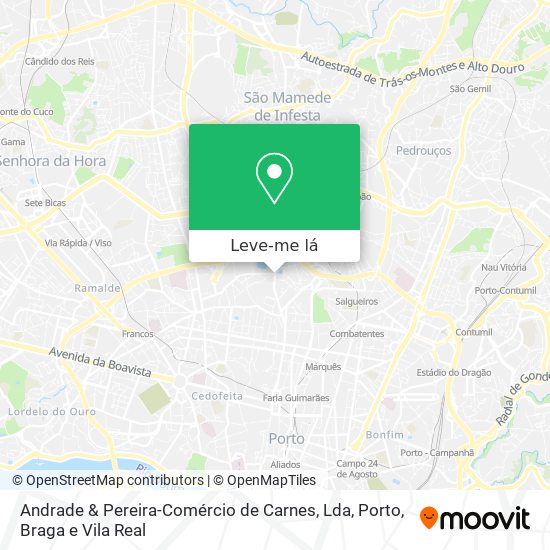 Andrade & Pereira-Comércio de Carnes, Lda mapa