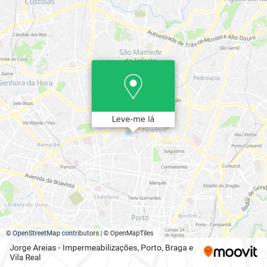 Jorge Areias - Impermeabilizações mapa