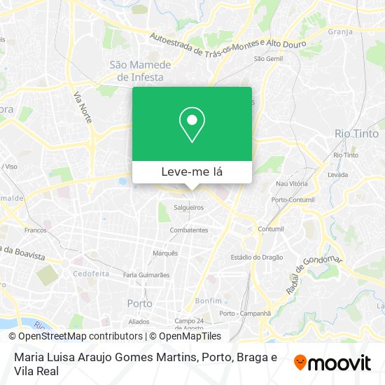 Maria Luisa Araujo Gomes Martins mapa