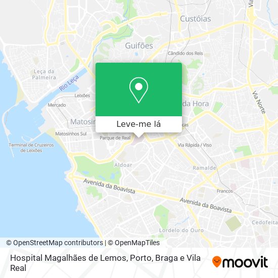 Hospital Magalhães de Lemos mapa