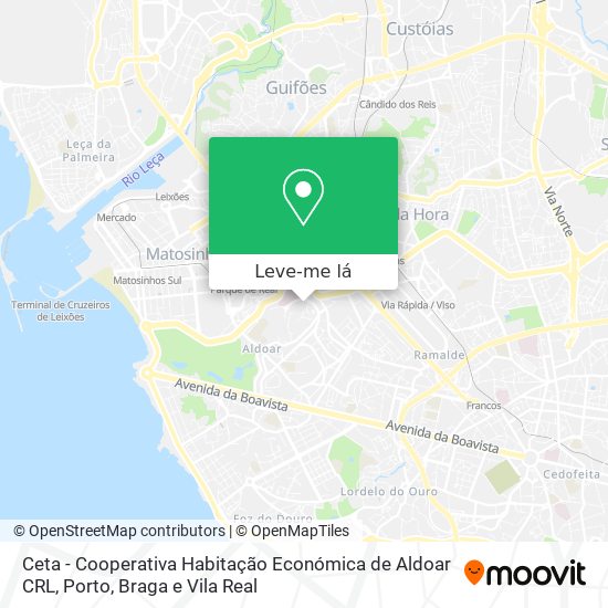 Ceta - Cooperativa Habitação Económica de Aldoar CRL mapa