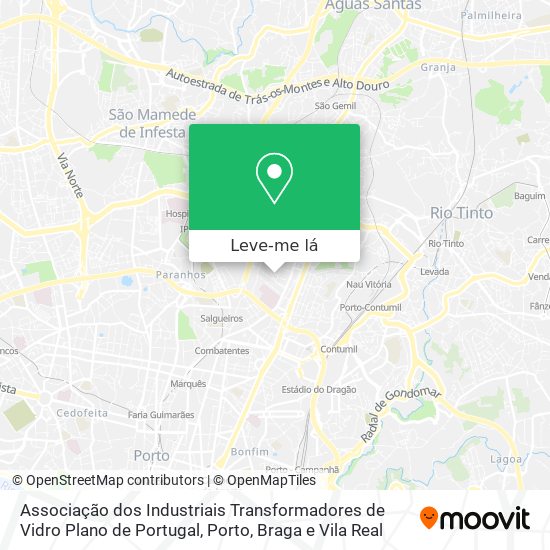 Associação dos Industriais Transformadores de Vidro Plano de Portugal mapa