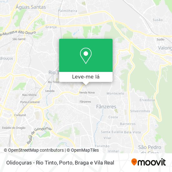Olidoçuras - Rio Tinto mapa