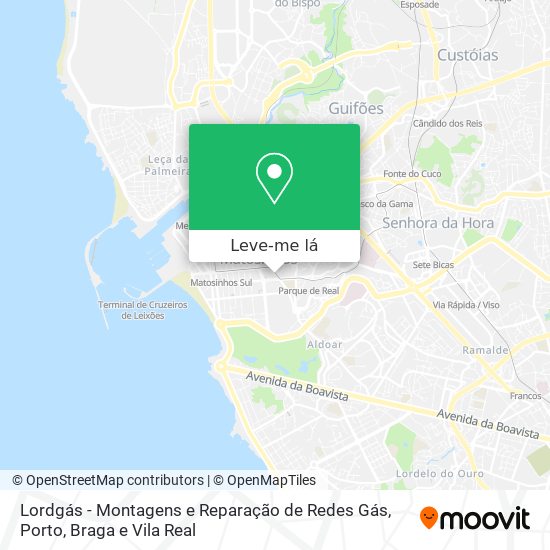 Lordgás - Montagens e Reparação de Redes Gás mapa