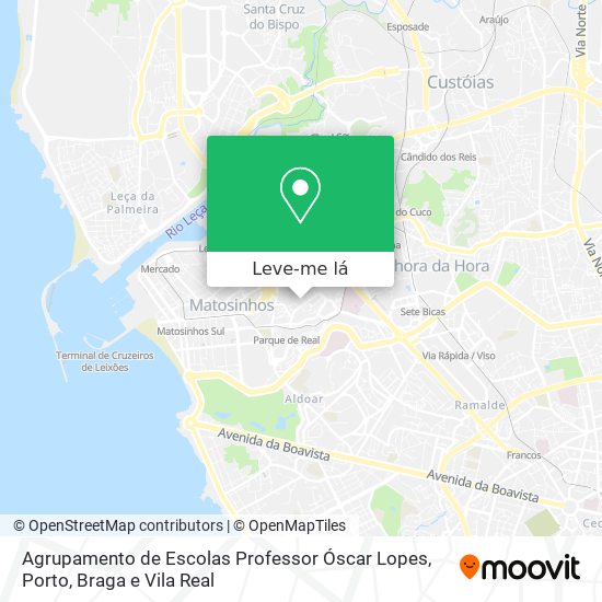 Agrupamento de Escolas Professor Óscar Lopes mapa