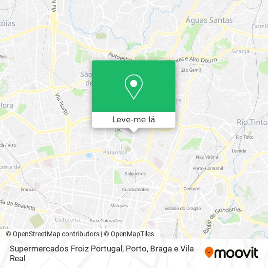 Supermercados Froiz Portugal mapa