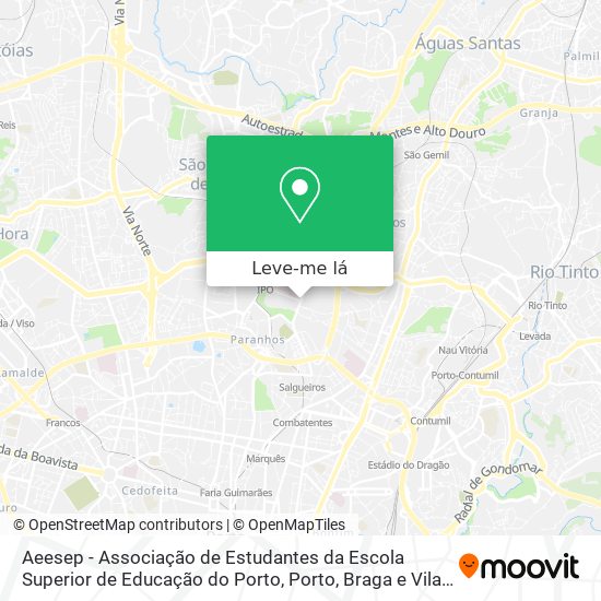 Aeesep - Associação de Estudantes da Escola Superior de Educação do Porto mapa