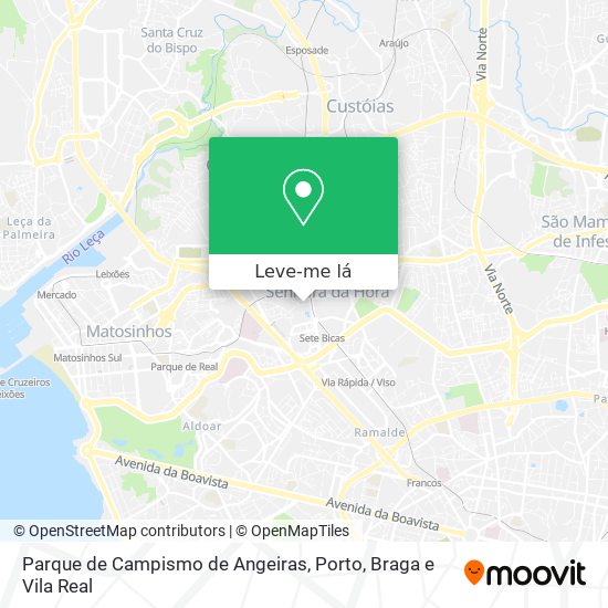 Parque de Campismo de Angeiras mapa