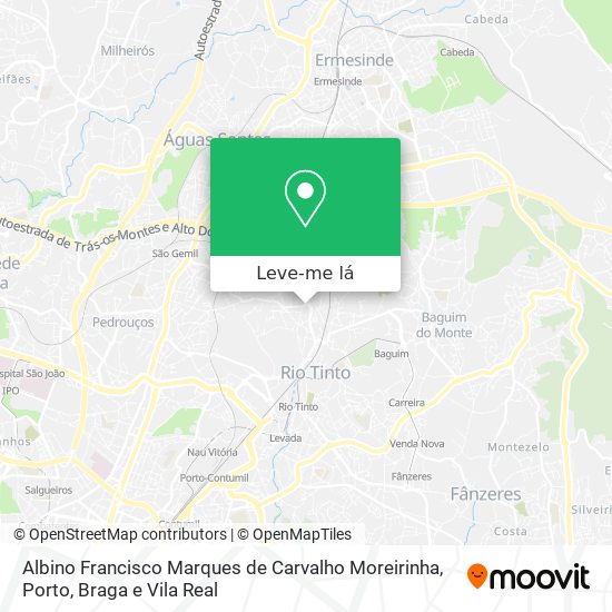 Albino Francisco Marques de Carvalho Moreirinha mapa