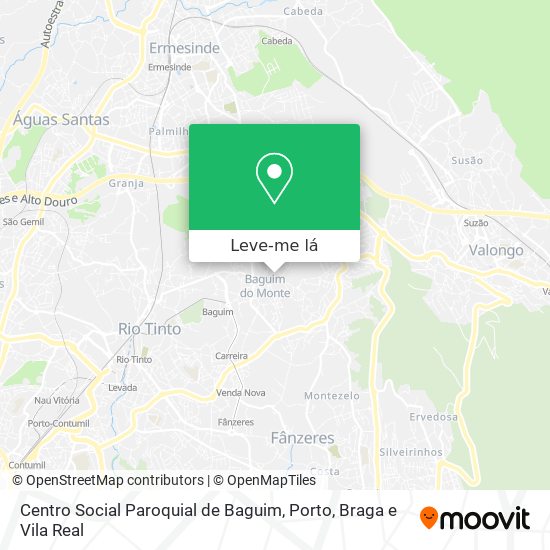 Centro Social Paroquial de Baguim mapa