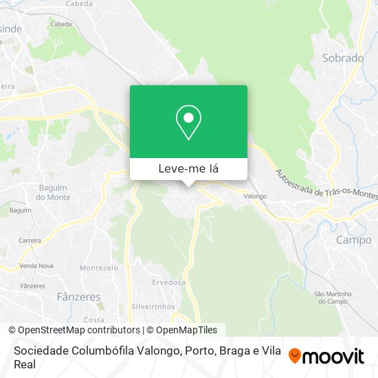 Sociedade Columbófila Valongo mapa