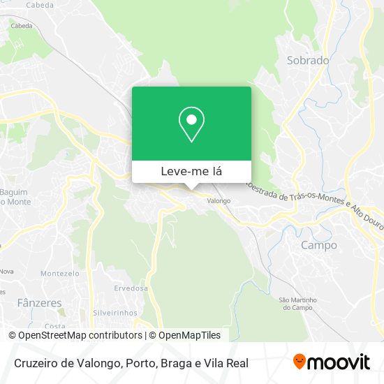 Cruzeiro de Valongo mapa