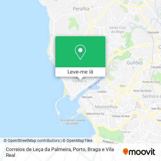 Correios de Leça da Palmeira mapa