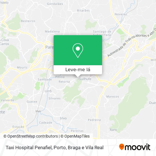 Taxi Hospital Penafiel mapa
