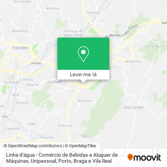 Linha d'água - Comércio de Bebidas e Aluguer de Máquinas, Unipessoal mapa