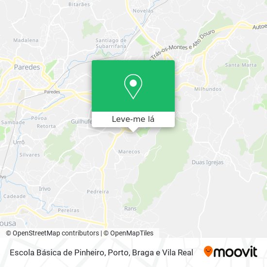 Escola Básica de Pinheiro mapa