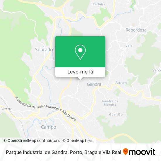 Parque Industrial de Gandra mapa