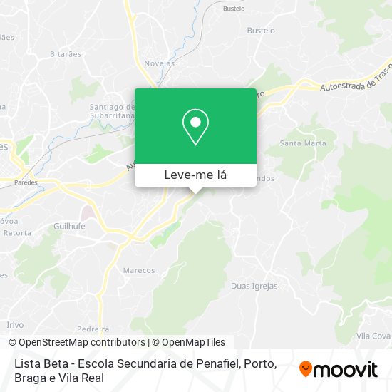 Lista Beta - Escola Secundaria de Penafiel mapa