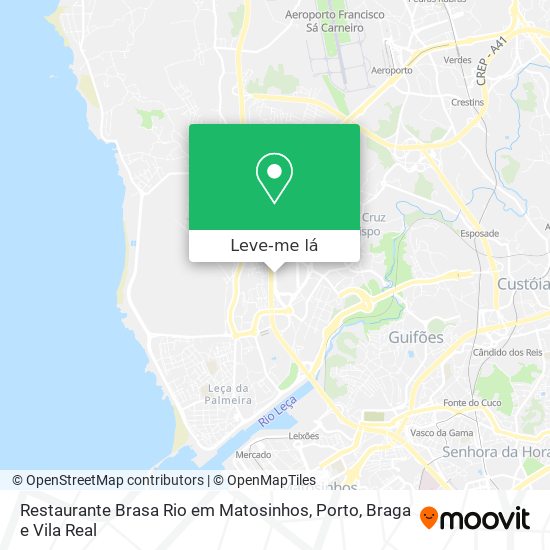 Restaurante Brasa Rio em Matosinhos mapa